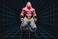 Pink Titan Warrior 3D printed figurine with dark technical background