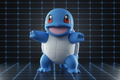 Squirtle Pokémon 3D printed figure with dark technical background